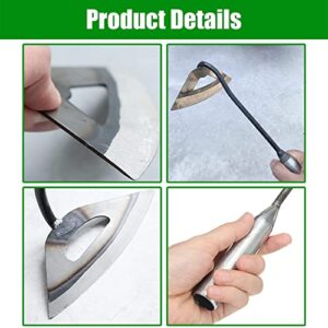 snow keychain Garden Hoe-All-Steel Hardened Hollow Hoe,Hollow Hoe for Gardening, Garden Hoes for Weeding,Hoe GardenTool,Durable Garden Weed Puller for Weeding, Loosening, Planting (2PCS)