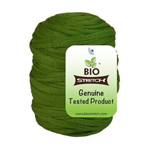biostretch soft plant ties for climbing plants (stretchy green garden twine and plant string – olive bio roll x 1)