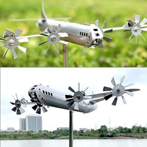 magccby b-29 super fortress wind spinner，personalized metal windmill wind energy wind sculpture airplane wind spinner wrought iron windmill for yard garden patio sculpture wind spinner
