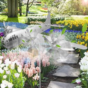 Magccby B-29 Super Fortress Wind Spinner，Personalized Metal Windmill Wind Energy Wind Sculpture Airplane Wind Spinner Wrought Iron Windmill for Yard Garden Patio Sculpture Wind Spinner