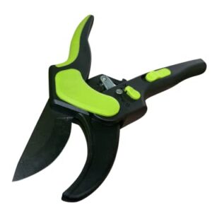 Garden Guru 2 in 1 Ratchet Pruning Shears for Weak Hands - Professional Ratcheting Garden Pruners Clippers - Ergonomic Shock Absorbing Grip - Makes Tough Cuts Easy - Great for Seniors