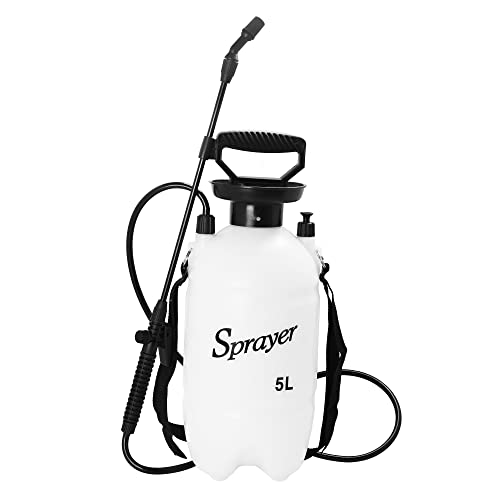 GARTOL 1.35 Gallon Garden Sprayer, Pump Pressure Sprayer in Lawn & Garden with Pressure Relief Valve, Adjustable Shoulder Strap, Translucent, for Plants and Cleaning