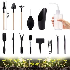 Pack of 20 Succulent Tool Set - 39.4" Indoor Plant Repotting Mat and 19 Pcs Miniature Succulent Hand Tools Garden Flower Plants Transplanting Supplies for Indoor Outdoor Plant Care (Green)