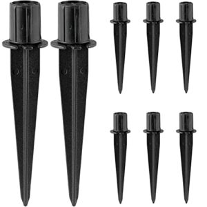 8 pack metal replacement stakes for solar lights outdoor, plastic solar pathway lights spike replacer, size 0.78*5.3 inches, used to maintain solar landscape lights