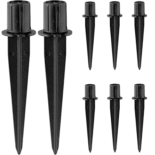 8 Pack Metal Replacement Stakes for Solar Lights Outdoor, Plastic Solar Pathway Lights Spike Replacer, Size 0.78*5.3 Inches, Used to Maintain Solar Landscape Lights