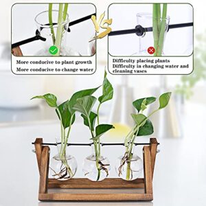 RENMXJ Plant Propagation Station, Gifts for Women, Home Office Garden Decor Planter(3 Bulb Vase)