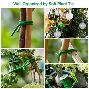 Soft Plant Wire, 65.6' Reusable Rubber Twist Ties Heavy Duty Garden Wire for Plants, Soft Twist Plant Tie to Support Plant Vines, Stems & Stalks and for Home Organization (65.6 feet/3.5mm Diameter)