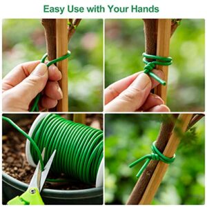 Soft Plant Wire, 65.6' Reusable Rubber Twist Ties Heavy Duty Garden Wire for Plants, Soft Twist Plant Tie to Support Plant Vines, Stems & Stalks and for Home Organization (65.6 feet/3.5mm Diameter)