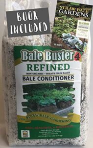 balebuster4 starter kit includes straw bale gardens complete book with instructions for step-by-step garden set up.