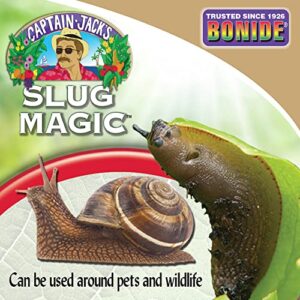 Bonide Captain Jack's Slug Magic Granules, 24 oz Snail & Slug Killer, For Organic Gardening, Pet Safe Formula