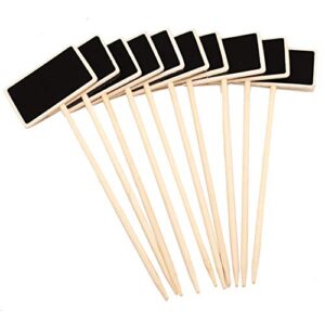 20 pcs mini wood chalkboard gardening plant tags for garden decorative, florist flower price tags, plant markers and more