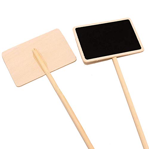 20 Pcs Mini Wood Chalkboard Gardening Plant Tags for Garden Decorative, Florist Flower Price Tags, Plant Markers and More