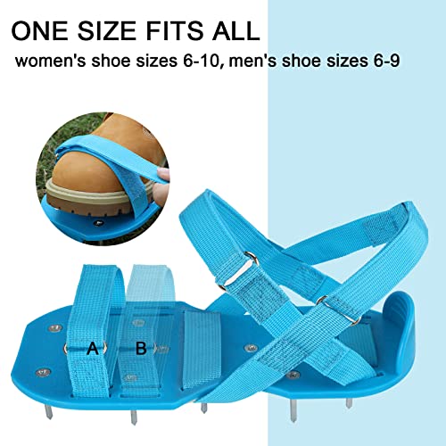 DenForste Lawn Aerator Shoes for Grass - Pre-Assembled Grass Aerator Shoes for Lawn - Soil Yard Aerator Tool for Aerating Patio Garden