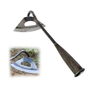 garden hoe hollow hoe gardening tool all-steel hardened hollow hoes weeding hoe portable household vegetable garden shovel, soil loosening planting tool can be extended with long hander (0.95)