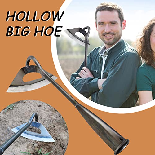 Garden hoe Hollow Hoe Gardening Tool All-Steel Hardened Hollow Hoes Weeding Hoe Portable Household Vegetable Garden Shovel, Soil loosening Planting Tool can be Extended with long hander (0.95)