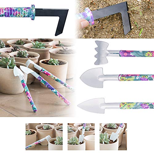 WOLFWILL 10 Pieces Garden Tool Set Gardening Tools Gift Kit Ergonomic Handle with Storage Case Anti-rust Trowel Rake Weeder Pruning Shear Sprayer Shovel