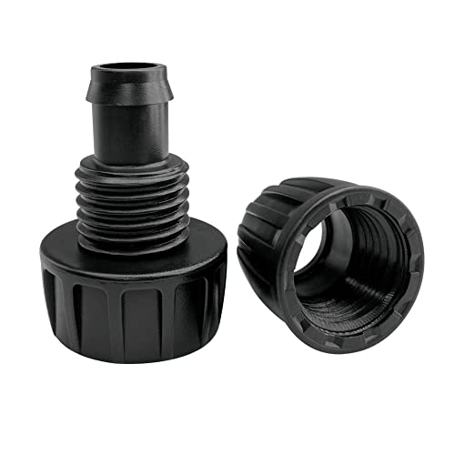 5 Pack 1/2 Inch Drip Irrigation Tubing to Faucet/Garden Hose Adapter, 3/4" GHT to 1/2" Drip Irrigation Fittings, Plastic 3/4 Inch Faucet Connector Garden Hose Adapter