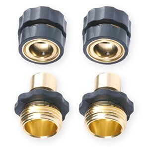 3/4 inch garden hose quick connector fittings value pack quick release hose connect for rv water hose and spray nozzle