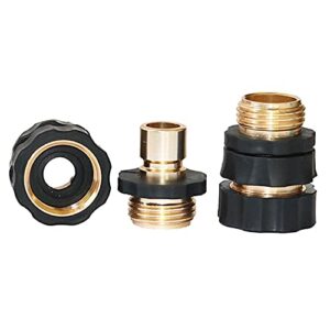 3/4 Inch Garden Hose Quick Connector Fittings Value Pack Quick Release Hose Connect for RV Water Hose and Spray Nozzle