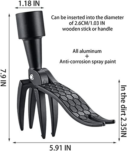 TANSHOP Weed Picker Weed Removal Tool for Garden Stand-Up-Weeder Weed Puller - Easily Remove Weeds Without Bending or Kneeling - Aluminum and Anti-Rust