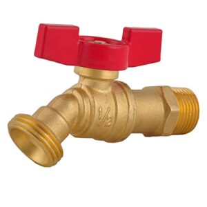 ld longda male hose bibb 1/2″ mip × 3/4″ mht with 1/4-turn water hose shut off valve, hreaded garden hose outlet ideal for gardens, patios, boiler drain (1-pack)