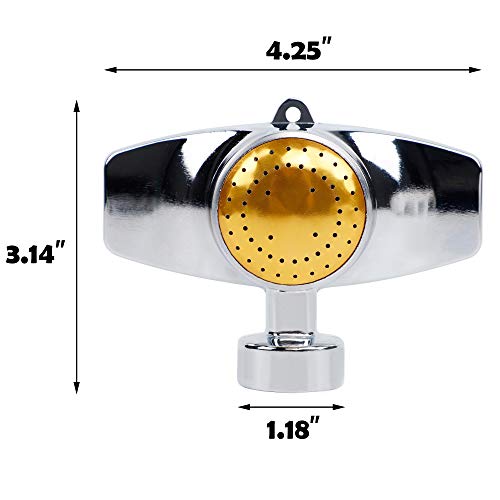 Twinkle Star 2 Pack Metal Spot Sprinkler, 360 Degree Square Circle Pattern Sprinkler with Gentle Water Flow, Hose Sprinklers Coverage Area Up to 30FT for Small Area Yard Lawn Garden Watering