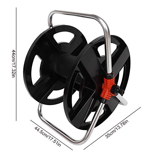 PAER Garden Hose Reel, 115 FT Portable Tote Hose Reel Cart, Rope Hose Storage Stand Water Hose Holder, Outside Water Pipe Rack Winding Tool for Garden, Lawn, Farm, Car Washes