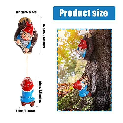 Jetec Climbing Gnomes Tree Decor Outdoor Tree Sculpture for Trees Decoration for Trees, Yard Garden Sculpture Decoration
