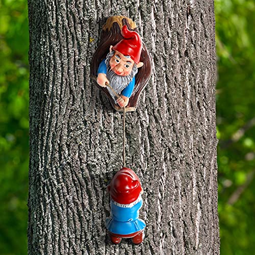 Jetec Climbing Gnomes Tree Decor Outdoor Tree Sculpture for Trees Decoration for Trees, Yard Garden Sculpture Decoration