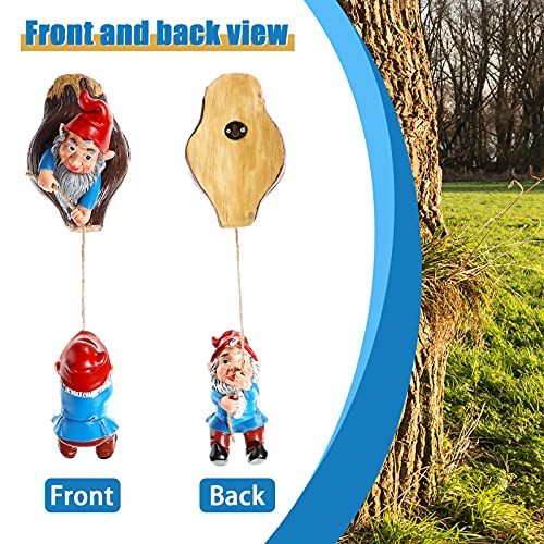 Jetec Climbing Gnomes Tree Decor Outdoor Tree Sculpture for Trees Decoration for Trees, Yard Garden Sculpture Decoration