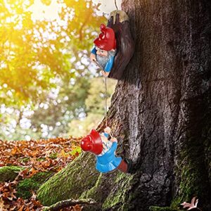 Jetec Climbing Gnomes Tree Decor Outdoor Tree Sculpture for Trees Decoration for Trees, Yard Garden Sculpture Decoration