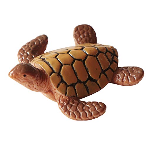 10 Pack Sea Turtle Miniature Turtle Statue Resin Figurines Fairy Garden Accessories Cake Toppers Decorations DIY for Succulent Planter Moss Landscape Terrarium Home Outdoor Décor (10, Sea Turtle)