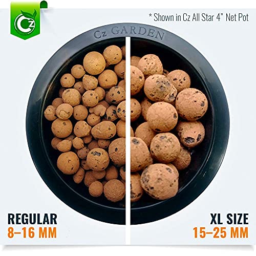 Organic Expanded Clay Pebbles LECA Grow Media for Plants, Orchids, DWC Hydroponics, Aquaponics, Aquaculture Garden Soil Additive Conditioner Amendment Ceramsite Aggregate Cz Garden