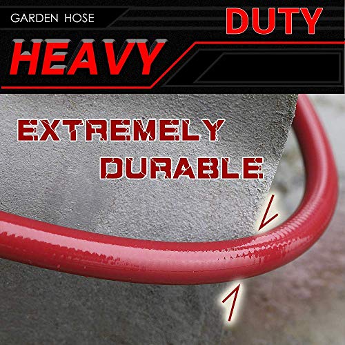 Solution4Patio Homes Garden 5/8 in. x 4 ft. Short Garden Hose Red Lead-in Hose Male/Female, No Leaking, Solid Brass Fitting for Water Softener, Dehumidifier, Vehicle Water Filter 12 Year Warranty