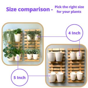 LaLaGreen Wall Planters for Indoor Plants - 10 Pack, 5 Inch Self Watering Plastic Wall Pot, White Wall Mounted Eco Wall Planter System Living Hanging Wall Planter Trendy Live Wall Garden for Herb