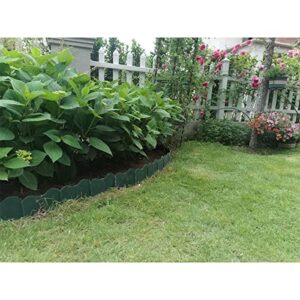 YEATOOL 20 PCS Garden Border Edging for Landscaping Garden Edging for Gardens Sidewalks Lawns and Landscape Border Edging Decorative Landscape Kit Border Edging (Green)