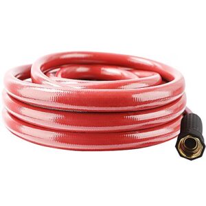 Solution4Patio Homes Garden Hose No Kink 5/8 in. x 25 ft. Red Water Hose, No Leaking, Heavy Duty, Brass Fittings 12 Years Warranty, No DOP, Environmental-Friendly