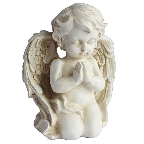 Vintage Kneeling Praying Cherub Statue Angel Statue Figurine Indoor Outdoor Home Garden Decoration Wings Angel Statue Sculpture Memorial Statue