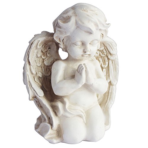 Vintage Kneeling Praying Cherub Statue Angel Statue Figurine Indoor Outdoor Home Garden Decoration Wings Angel Statue Sculpture Memorial Statue