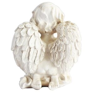 Vintage Kneeling Praying Cherub Statue Angel Statue Figurine Indoor Outdoor Home Garden Decoration Wings Angel Statue Sculpture Memorial Statue