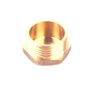 Kammas 3pcs 3/4 Inch Male Thread Copper Hose Plug Garden Irrigation Copper End Cap Plumbing Fittings - (Diameter: Connector, Color: Gold)