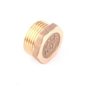 Kammas 3pcs 3/4 Inch Male Thread Copper Hose Plug Garden Irrigation Copper End Cap Plumbing Fittings - (Diameter: Connector, Color: Gold)