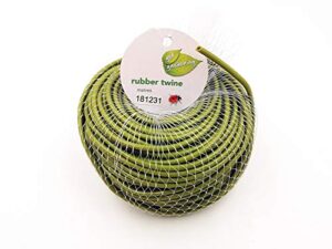 tipu soft rubber garden twine, reusable and adjustable plant tie without wire interior, hollow stretch rubber twine expands with the growth plant/fruit tree, green, 262 ft