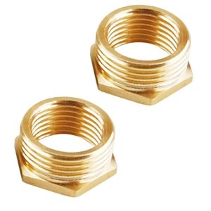 2 pack g1/2 female to ght 3/4 male hose adapter brass threaded pipe fitting hose connector hose coupler water hose adapter garden hose swivel