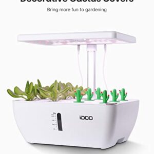 iDOO WiFi 12 Pods Hydroponic Growing System with 6.5L Water Tank, Smart Hydro Indoor Herb Garden Up to 14.5", Plants Germination Kit with Pump System, Fan, Grow Light for Home Kitchen Gardening, White