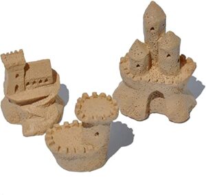 miniature fairy garden sandcastle sculptures, set of 3