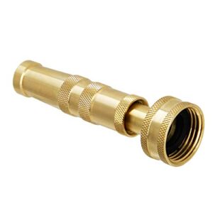 ATDAWN Brass Hose Nozzle, Heavy-Duty Brass Adjustable Twist Hose Nozzle, 2 Pack (4")