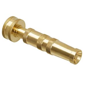 ATDAWN Brass Hose Nozzle, Heavy-Duty Brass Adjustable Twist Hose Nozzle, 2 Pack (4")