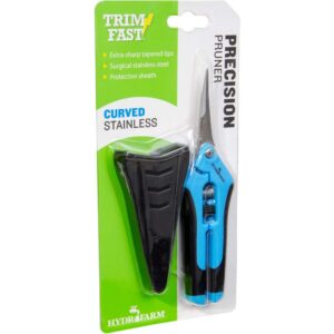 Hydrofarm HGPP400C Precision Curved Blade Pruners, 1-Pack, Blue