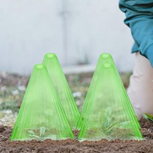 Pack 30 Garden Cloches for Plants,Reusable Plant Bell Cover,Protects Plants from Birds, Frost,Snails Etc,7.7" D x 8.7" H, Green